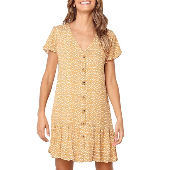 Amazon Dresses Vintage 7s Mustard Yellow Dress Poshmark